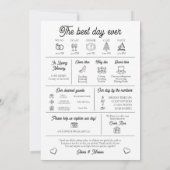 Élégant programme moderne unique de mariage infogr (Dos)