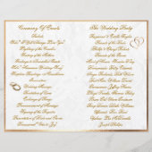 Élégant programme personnalisable de mariage photo (Dos)