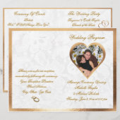 Élégant programme personnalisable de mariage photo (Devant / Derrière)