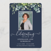 Élégant programme photo Ordre de service bleu (Devant)