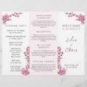 Élégant programme simple Mariage Tri-fold Brochure (Devant)