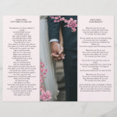 Élégant programme simple Mariage Tri-fold Brochure (Dos)