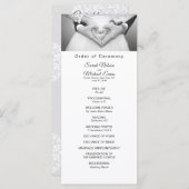 Élégant programme traditionnel de mariage de photo (Devant / Derrière)