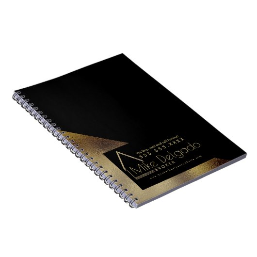 Elegant Property Manager Broker Home Business Notitieboek (Rechterzijde)