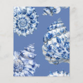 Elégant prospectus de coquillages bleus (Dos)