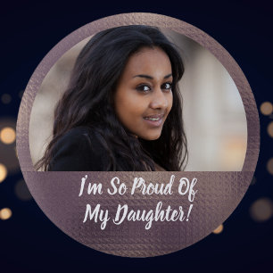 Elegant Proud Parent Afstuderen Foto Ronde Button 5,7 Cm
