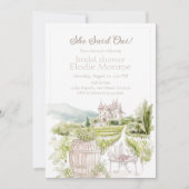 Elegant Provence Kasteel Franse Landelijke Bruilof Kaart (Voorkant)
