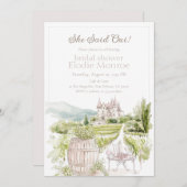 Elegant Provence Kasteel Franse Landelijke Bruilof Kaart (Voorkant / Achterkant)