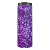 Elegant pruim Modern Monogram Thermosbeker (Achterkant)