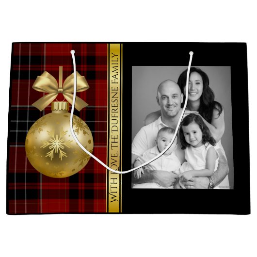 Elegant Pset w. FotoKerstmis Groot Cadeauzakje (Voorkant)