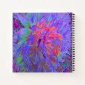 Elegant Psychedelic Decorative Dahlia Flower Notitieboek (Achterkant)