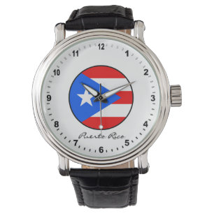 Elegant Puerto Rico Watch & Puerto Ricaanse vlag Horloge