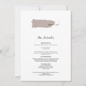 ELEGANT Puerto Rico Wedding Invitation Details (Devant)