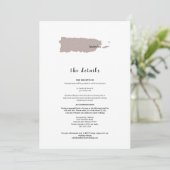 ELEGANT Puerto Rico Wedding Invitation Details (Debout devant)