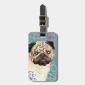 Elegant Pug Bagagelabel (Voorkant verticaal)