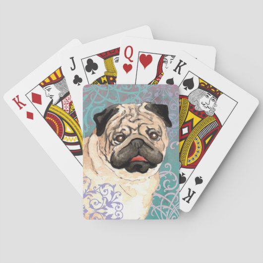 Elegant Pug Pokerkaarten (Achterkant)