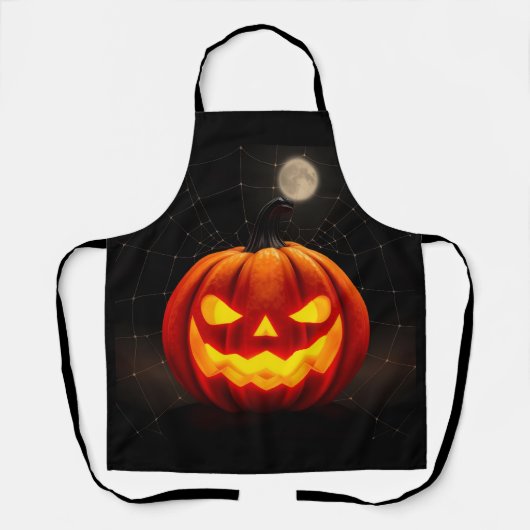 Elegant Pumpkin Halloween Apron Schort (Voorkant)
