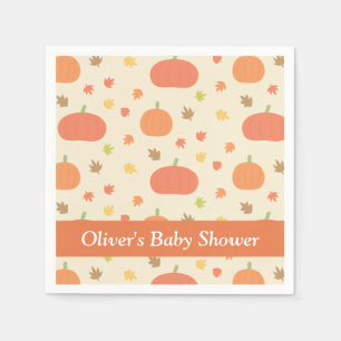 Elegant Pumpkin Herfst Baby shower Napkins Servet