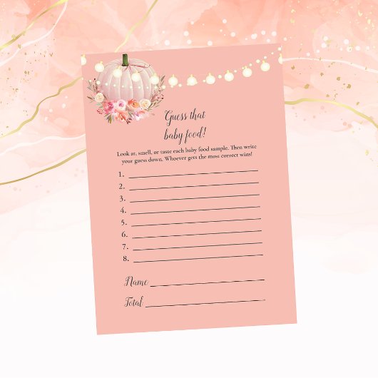 Elegant Pumpkin raadt het Baby-schoenenspel Kaart