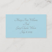 Elégant Purist Blue Grey Formal Mariage Carte RSVP (Dos)