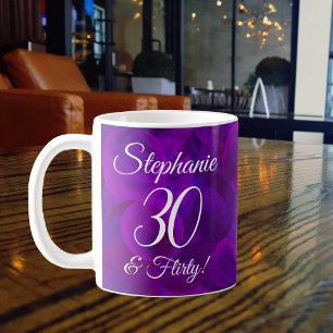 Elégant Purple 30 et Flirty Birthday Coffee Mug