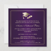 Élégant Purple and Gold Class of 2012 Invitation (Dos)