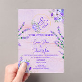 Elegant Purple Botanical Wedding Invitation (In situ (ordinateur de poche))
