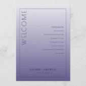 Elegant Purple Ceremony Program Programma (Voorkant)