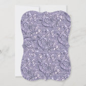 Elégant Purple Designer Mariage Invitations (Dos)