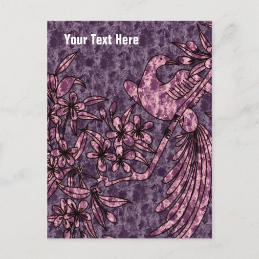 Elégant Purple Dove personnalisable carte postale (Devant)
