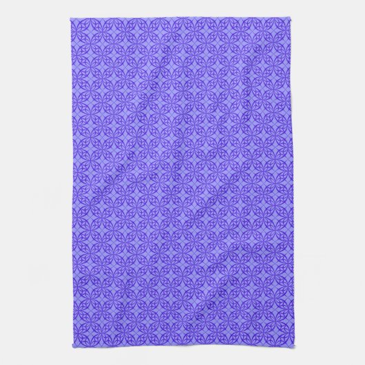 Elegant Purple Filigree Pattern Theedoek (Verticaal)