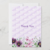Elegant Purple Floral Birthday Invitation (Dos)