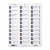 Elegant Purple Floral Hydrangea Etiket (Full Sheet)