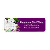 Élégant Purple Floral Retourner les étiquettes d'a (Devant)