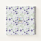 Élégant Purple Floral Vacances Location Livre d'In (Dos)