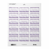 Elegant purple flower etiket (Full Sheet)