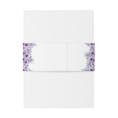 Elegant purple flower uitnodigingen wikkel (Achterkant Voorbeeld)