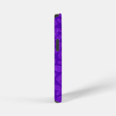 Elegant Purple Glitter Monogram Script Name iPhone Hoesje (Rechterkant)