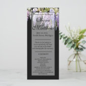 Élégant purple glyteria programme de mariage flora (Debout devant)