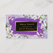 Elegant Purple Gold Ajouter Votre Carte de visite  (Devant)