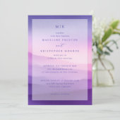 Elegant Purple Gradient Wedding Invitation (Debout devant)