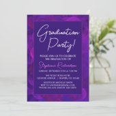 Elegant Purple Graduation Party Invitation (Debout devant)