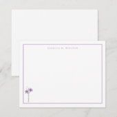 Elegant Purple Greenery Personalized Notitiekaartje (Voorkant / Achterkant)