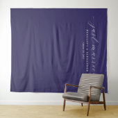 Elegant Purple Just Married Calligraphy Wandkleed (In Situ (horizontaal))