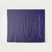 Elegant Purple Just Married Calligraphy Wandkleed (Voorkant (horizontaal))