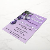 Elégant Purple Ornament Foil Invitation de vacance (Rotation)