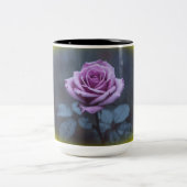 Elegant Purple Rose in the Rain Mug (Centre)