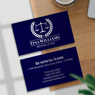Elegant Purple Scales of Justice Attorney Visitekaartje