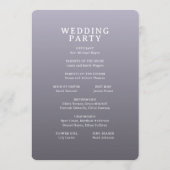Elegant Purple Wedding Ceremony Template Programma (Achterkant)