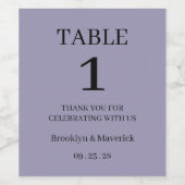 Elegant Purple Wedding Wijn Etiket (Enkel label)